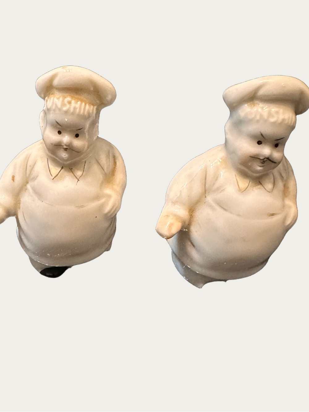 Sunshine Cracker Company Vintage Chubby Cheeked Chef Salt & Pepper Shaker